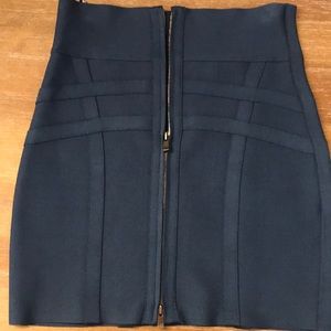 Herve Leger Blue bandage skirt Size M
